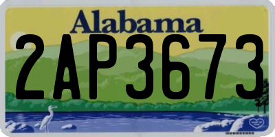 AL license plate 2AP3673