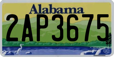 AL license plate 2AP3675