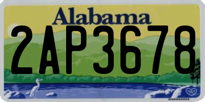 AL license plate 2AP3678
