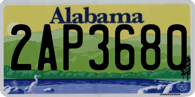 AL license plate 2AP3680