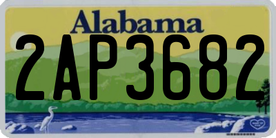 AL license plate 2AP3682