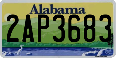 AL license plate 2AP3683