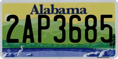 AL license plate 2AP3685