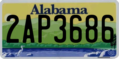 AL license plate 2AP3686