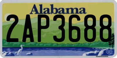 AL license plate 2AP3688