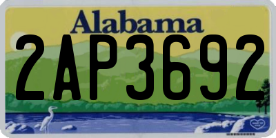 AL license plate 2AP3692