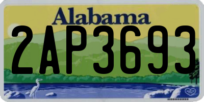 AL license plate 2AP3693