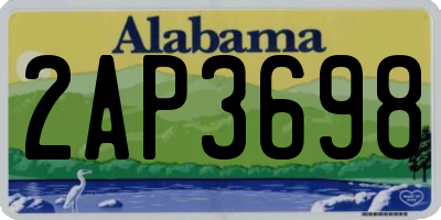 AL license plate 2AP3698