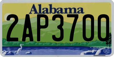 AL license plate 2AP3700