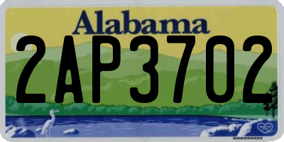AL license plate 2AP3702
