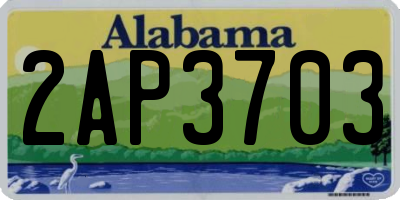 AL license plate 2AP3703