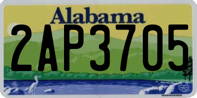 AL license plate 2AP3705
