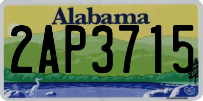 AL license plate 2AP3715