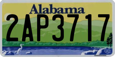 AL license plate 2AP3717