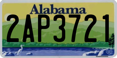 AL license plate 2AP3721