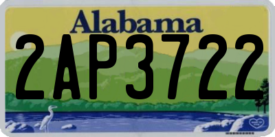 AL license plate 2AP3722