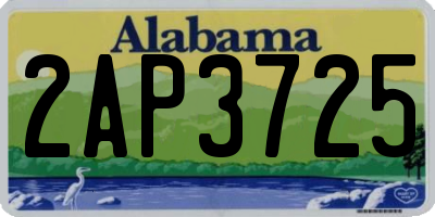 AL license plate 2AP3725