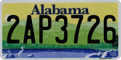 AL license plate 2AP3726