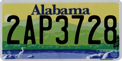 AL license plate 2AP3728