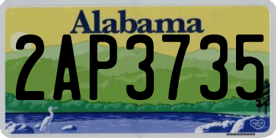 AL license plate 2AP3735