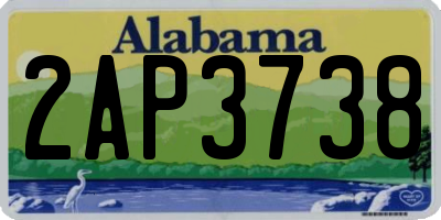 AL license plate 2AP3738