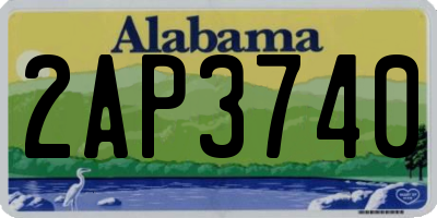 AL license plate 2AP3740