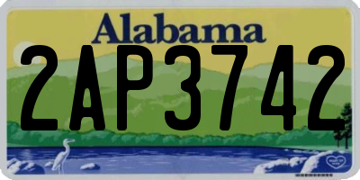 AL license plate 2AP3742
