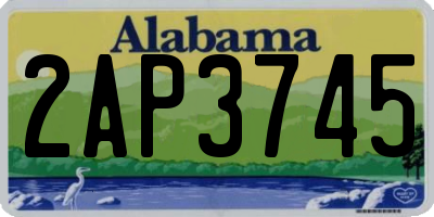 AL license plate 2AP3745