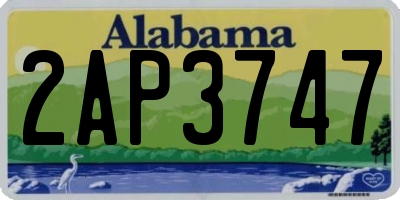 AL license plate 2AP3747