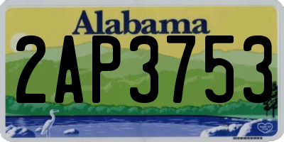AL license plate 2AP3753
