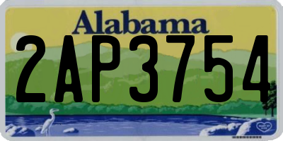 AL license plate 2AP3754