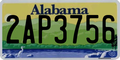 AL license plate 2AP3756