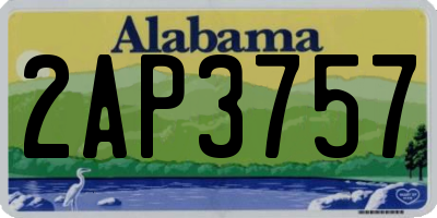 AL license plate 2AP3757