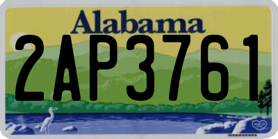 AL license plate 2AP3761