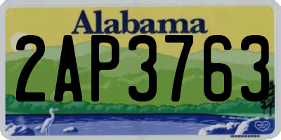 AL license plate 2AP3763