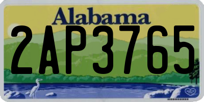 AL license plate 2AP3765