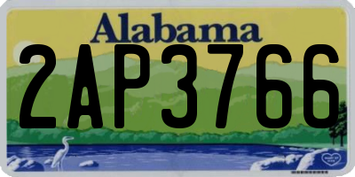 AL license plate 2AP3766