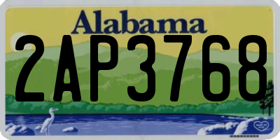 AL license plate 2AP3768
