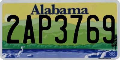 AL license plate 2AP3769