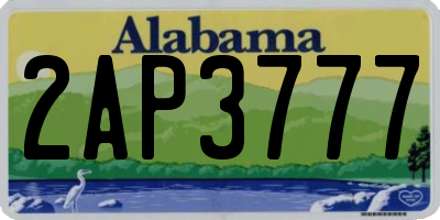 AL license plate 2AP3777