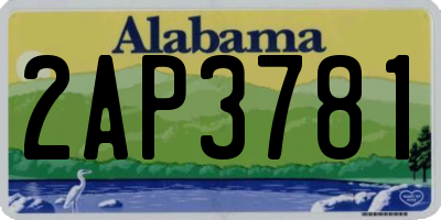 AL license plate 2AP3781