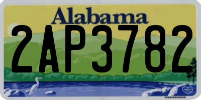 AL license plate 2AP3782