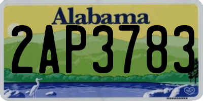 AL license plate 2AP3783