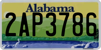 AL license plate 2AP3786