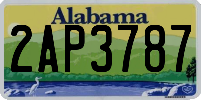 AL license plate 2AP3787
