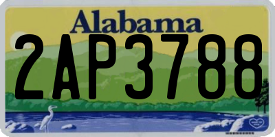 AL license plate 2AP3788
