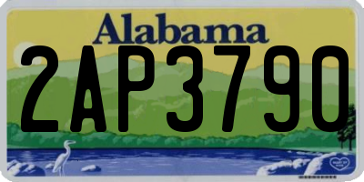 AL license plate 2AP3790