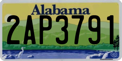 AL license plate 2AP3791