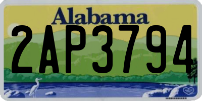 AL license plate 2AP3794