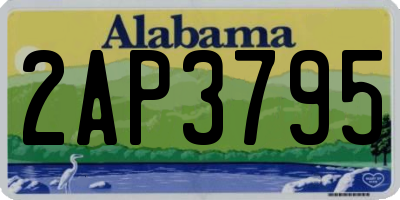 AL license plate 2AP3795